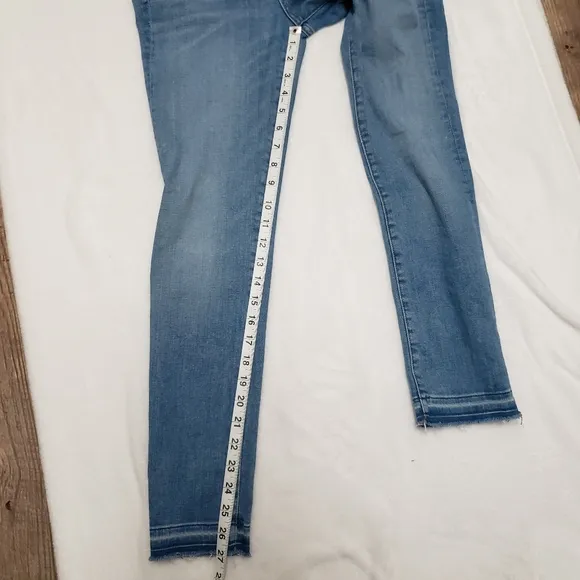 Veronica Beard Debbie 10&quot; Skinny Jean Cropped Frayed Hem Size 27