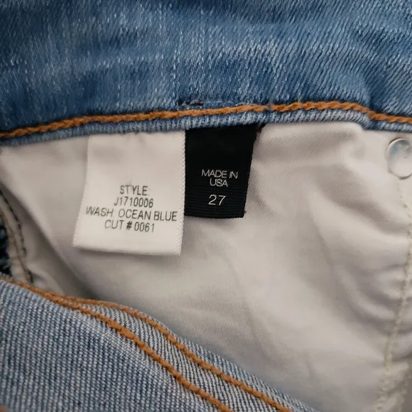 Veronica Beard Debbie 10&quot; Skinny Jean Cropped Frayed Hem Size 27