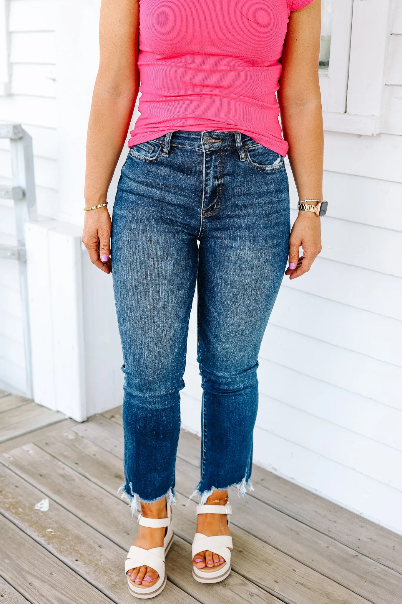 Vervet: Myles High Rise Ankle Flare Jeans