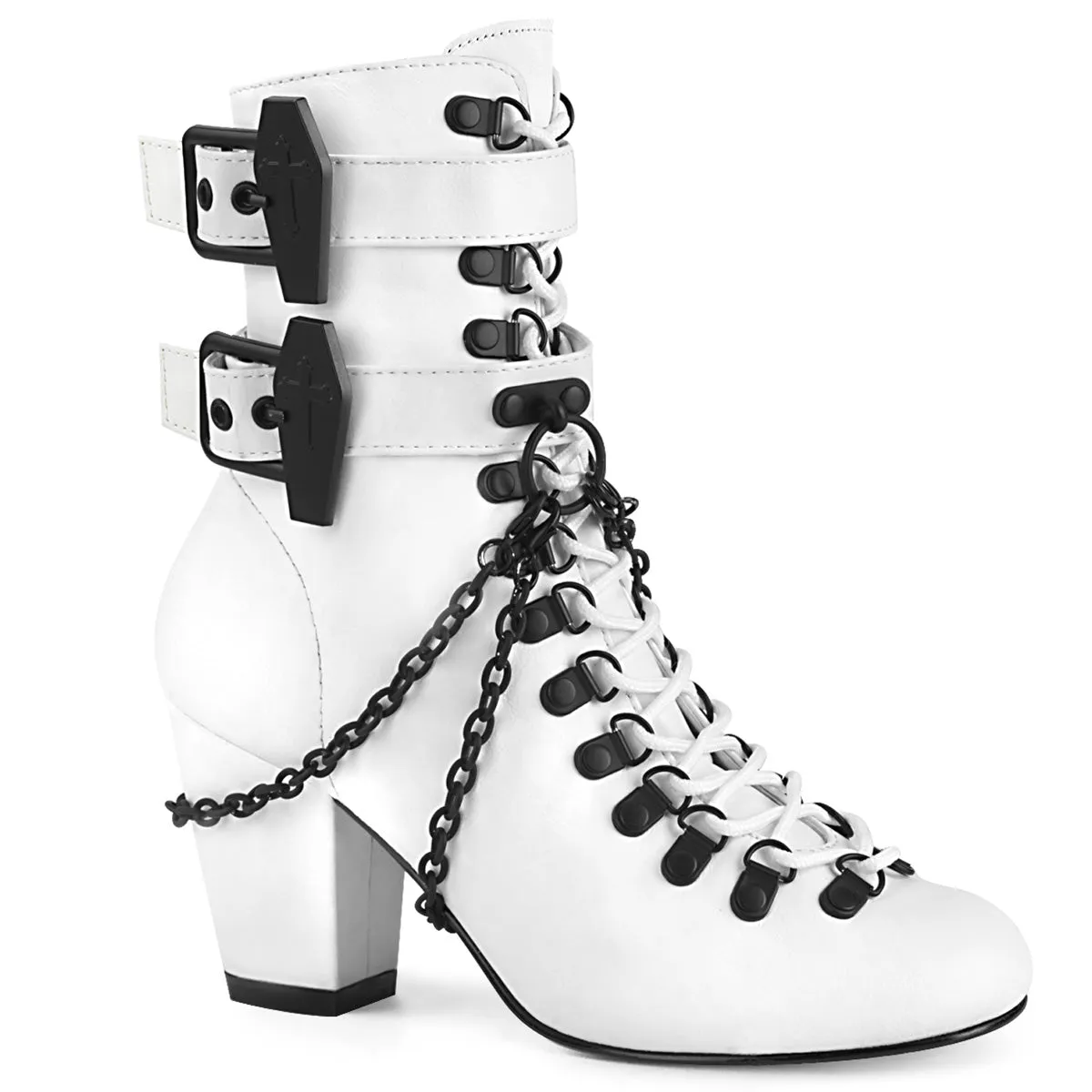 VIVIKA-128  White Vegan Leather