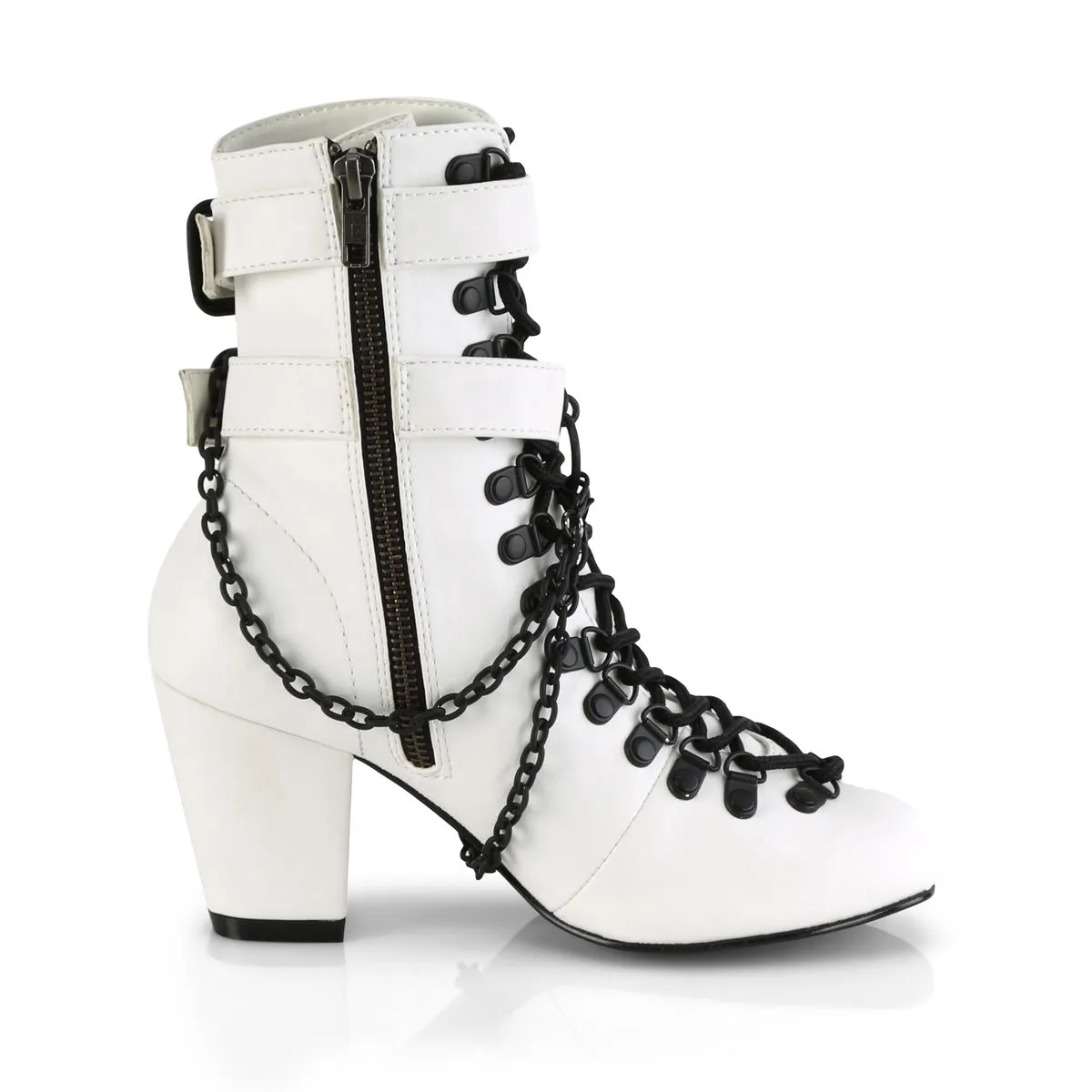 VIVIKA-128  White Vegan Leather