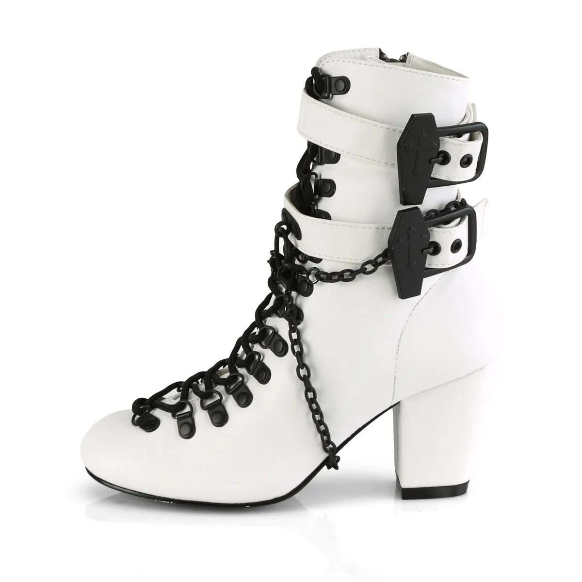 VIVIKA-128  White Vegan Leather
