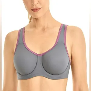 Wacoal Woman's Full Support Sport Underwire Bra 32H Pink/Gray