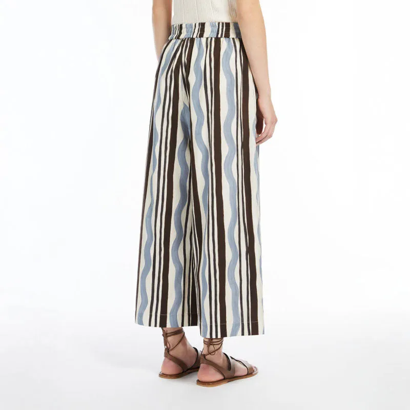 WEEKEND MAX MARA Virgin Trousers in Light Blue Wave