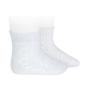 White Ankle Openwork Socks