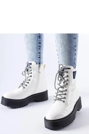 White Lee Cooper ankle boots