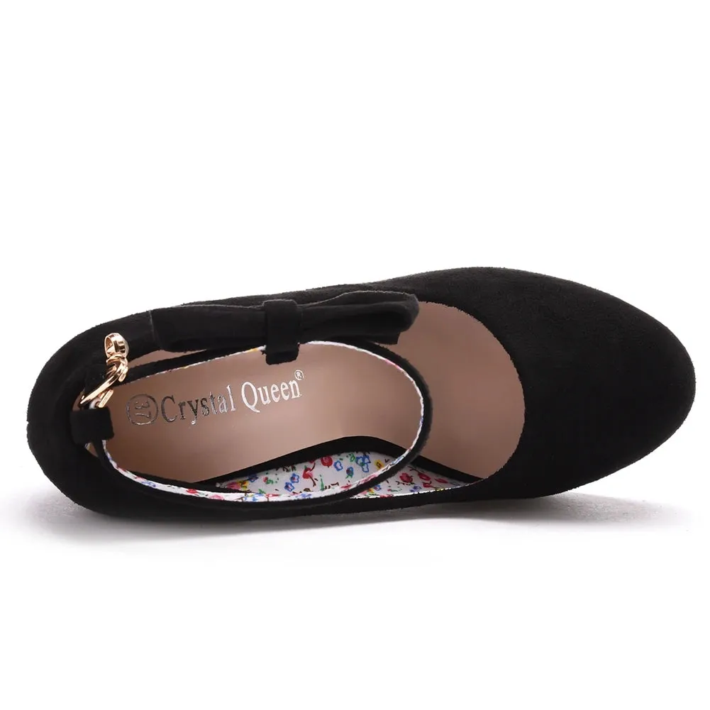Women Bowknot Buckle Wedges Sandals
