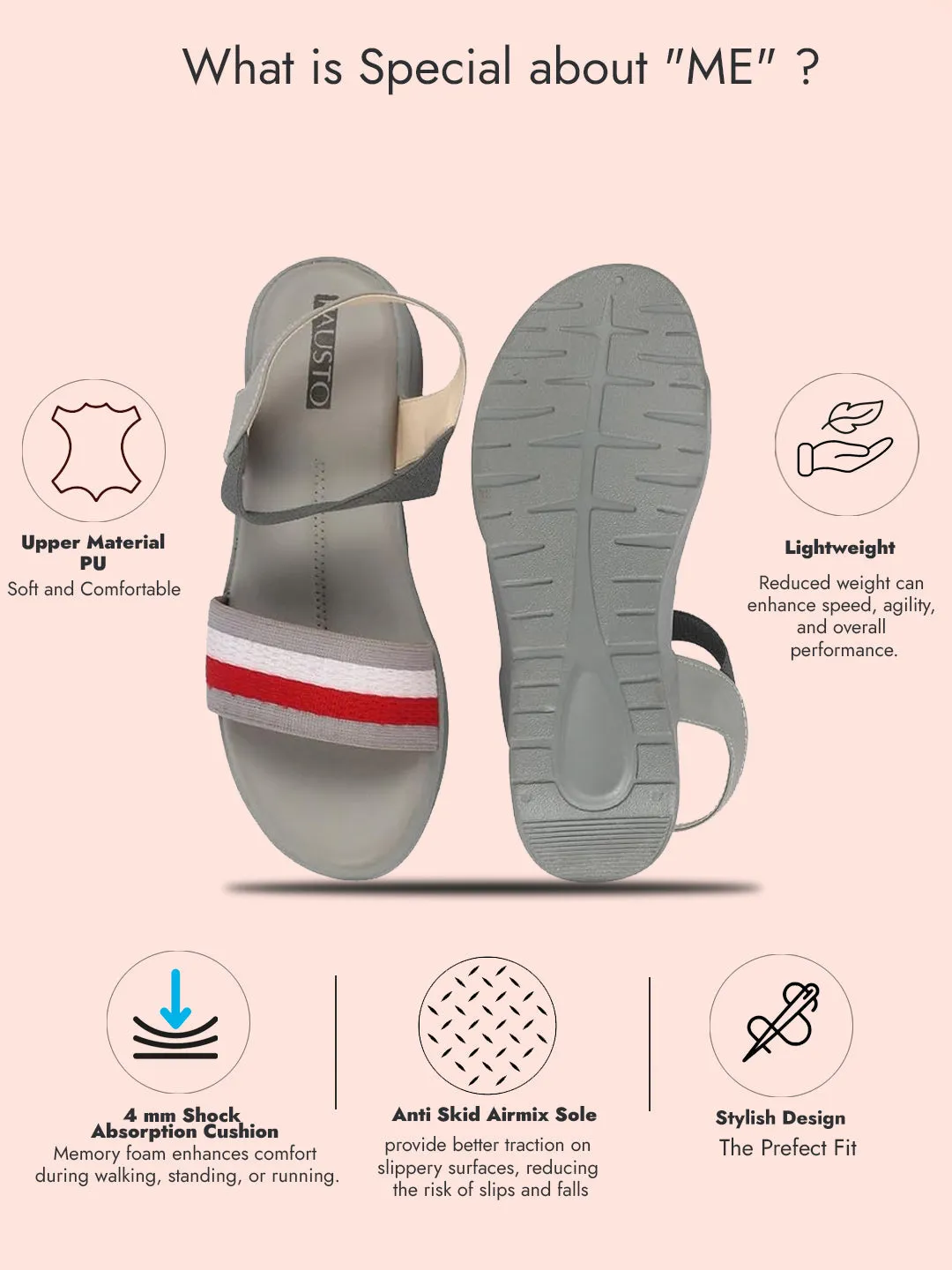 Women Grey Open Toe Multi Color Strap Platform Woven Design Slip On Sandals