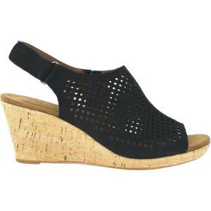 Women's Rockport Briah Perf Sling Black Nubuck