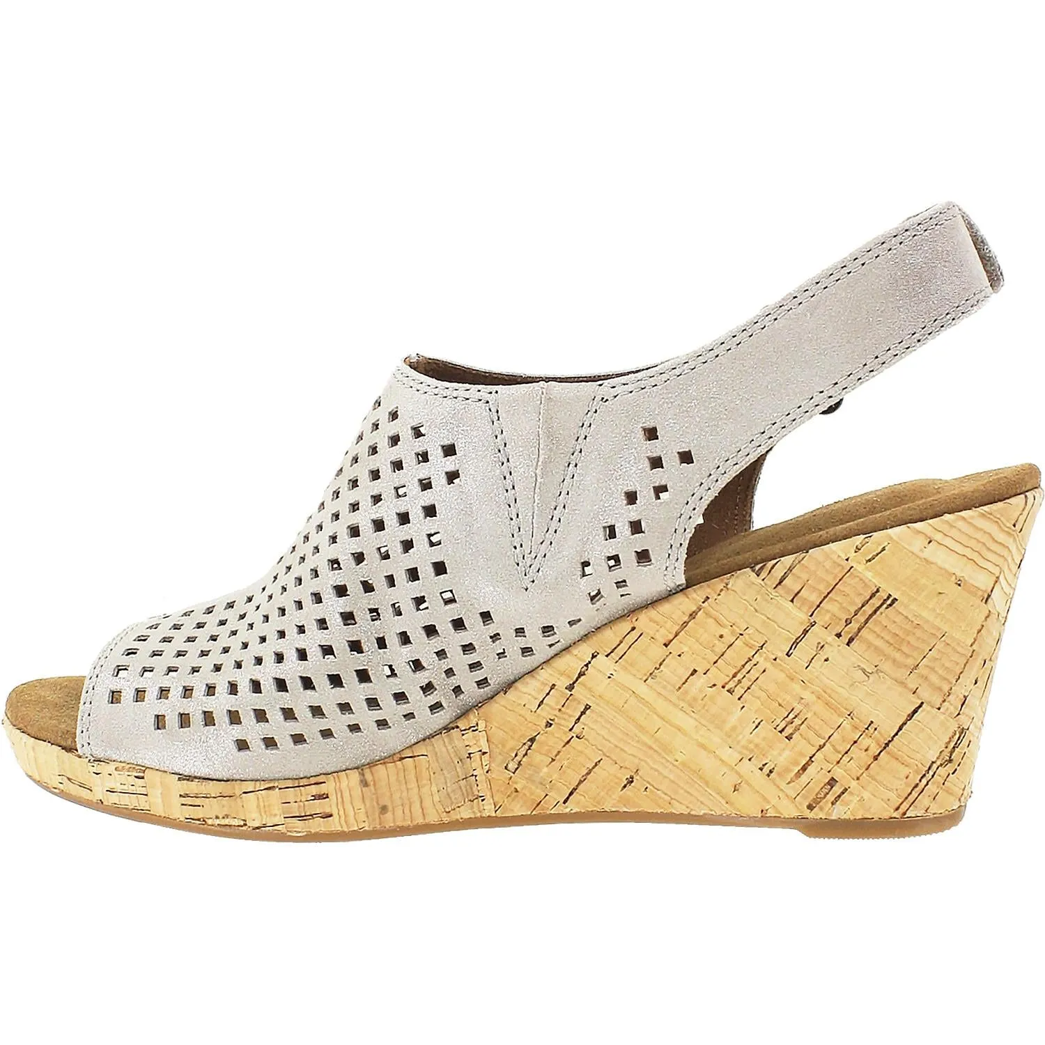 Women's Rockport Briah Perf Sling Khaki Nubuck