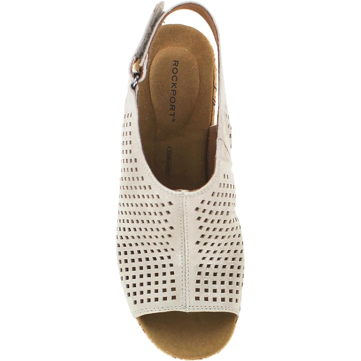 Women's Rockport Briah Perf Sling Khaki Nubuck