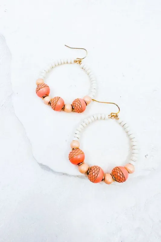 Wooden Drop Earrings