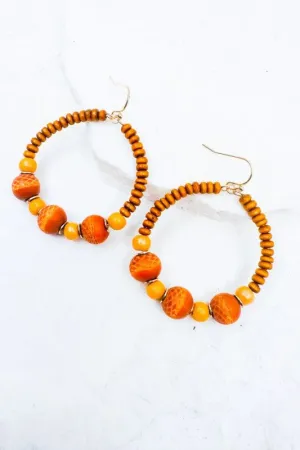 Wooden Drop Earrings