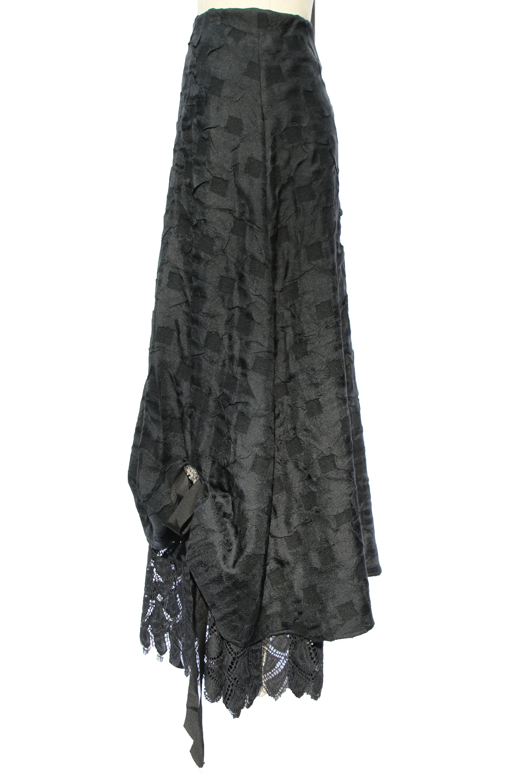 Wool Embellished Bee Ankle Length Skirt