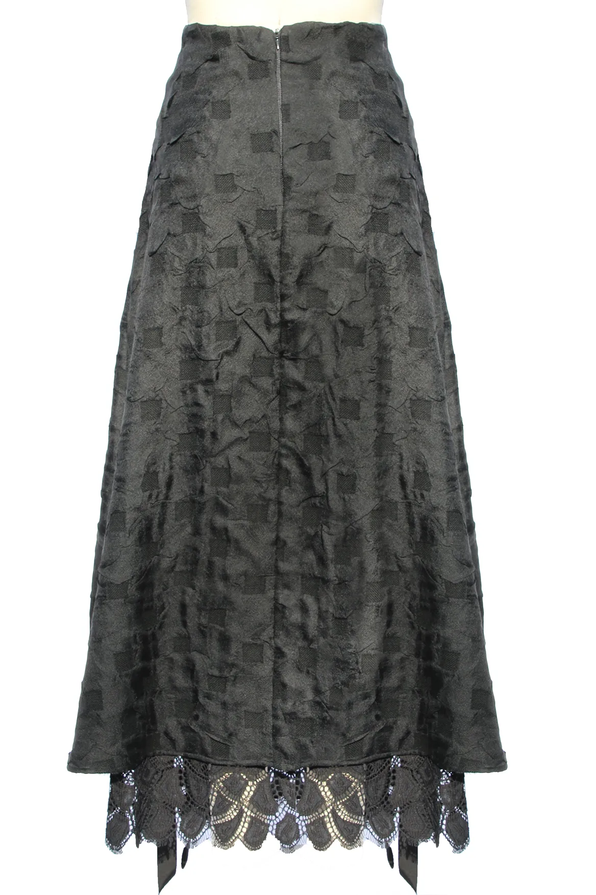 Wool Embellished Bee Ankle Length Skirt