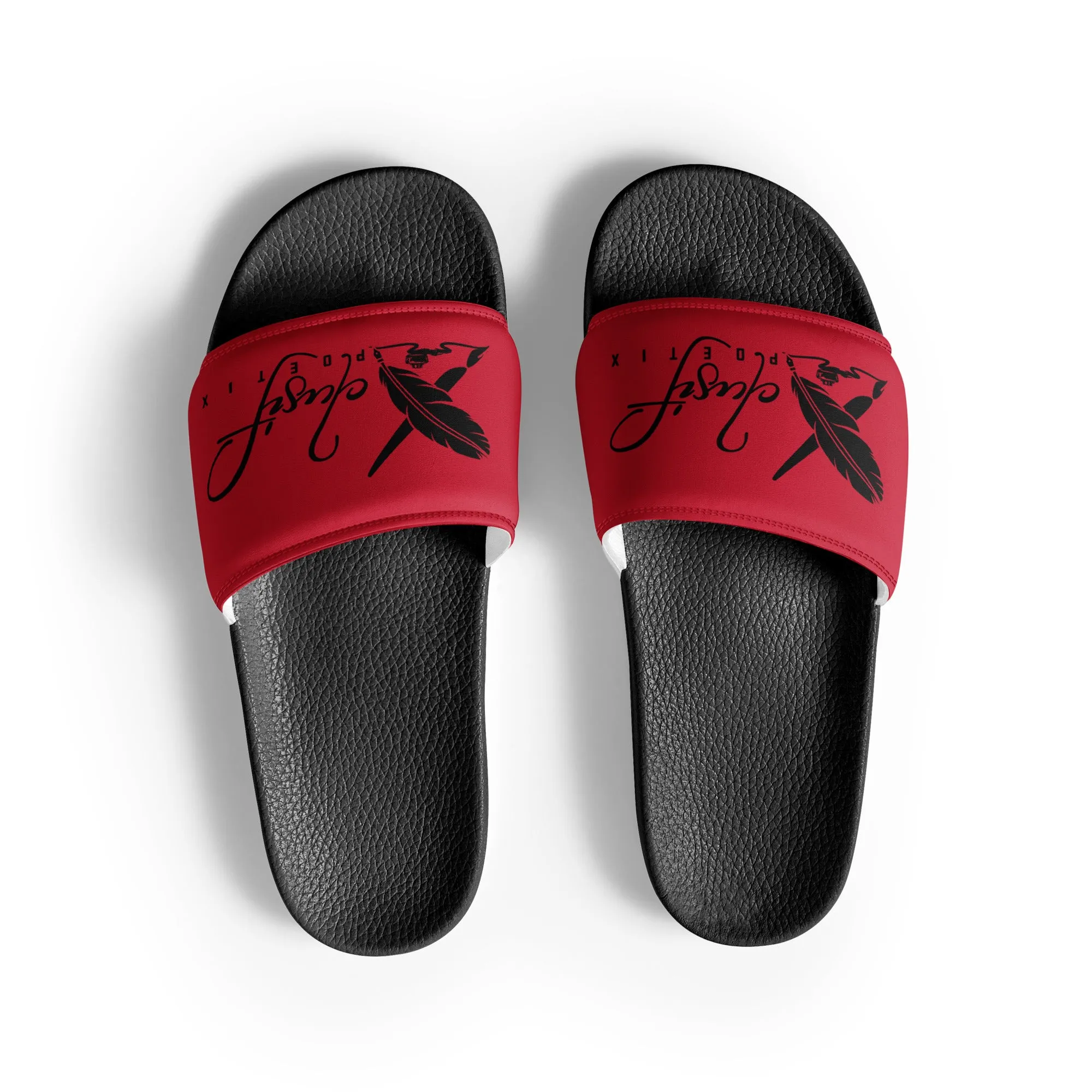 XCLUSIF POETIX RED & BLACK LOGO Women's slides