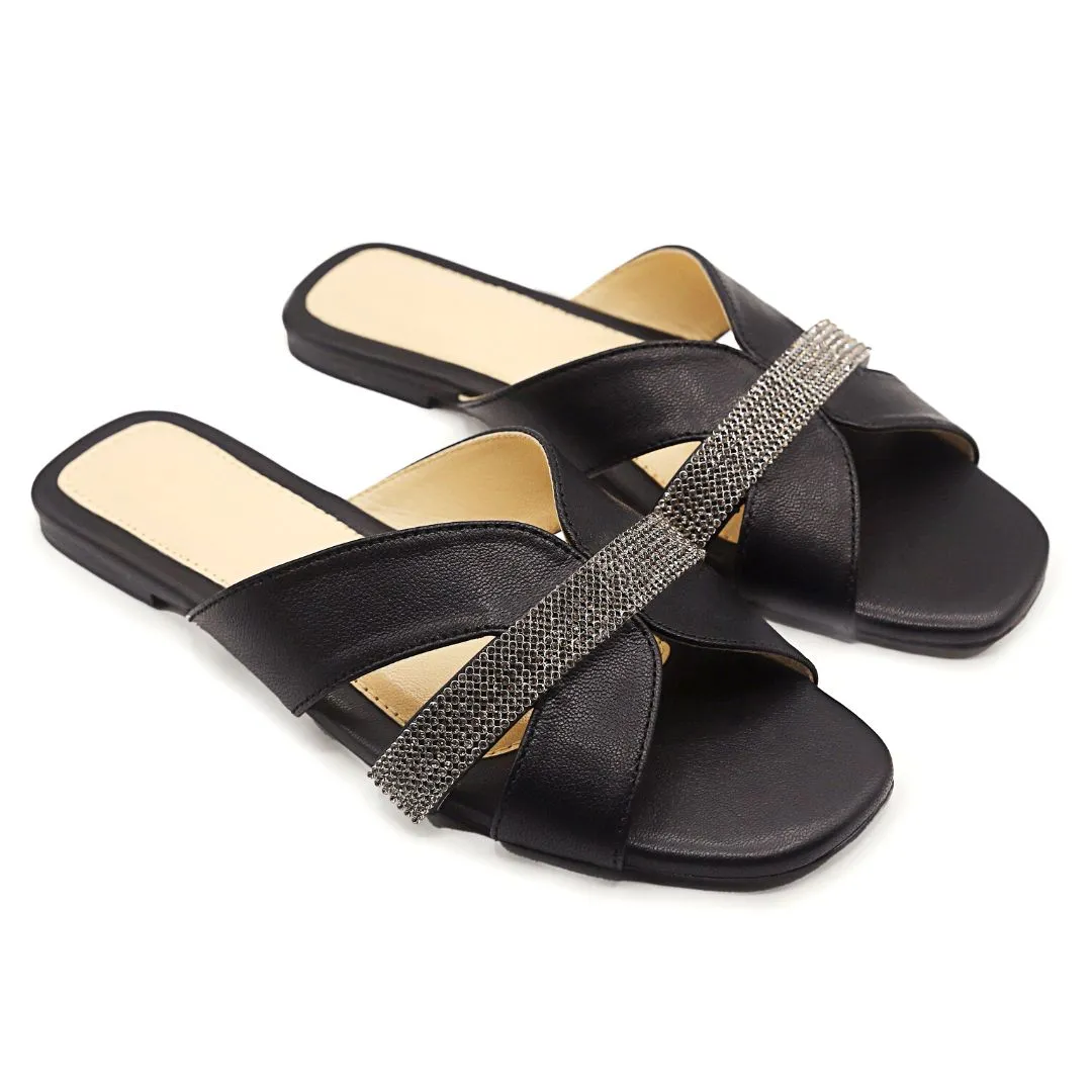 ZAK Cross - Black - Nappa Leather Slides