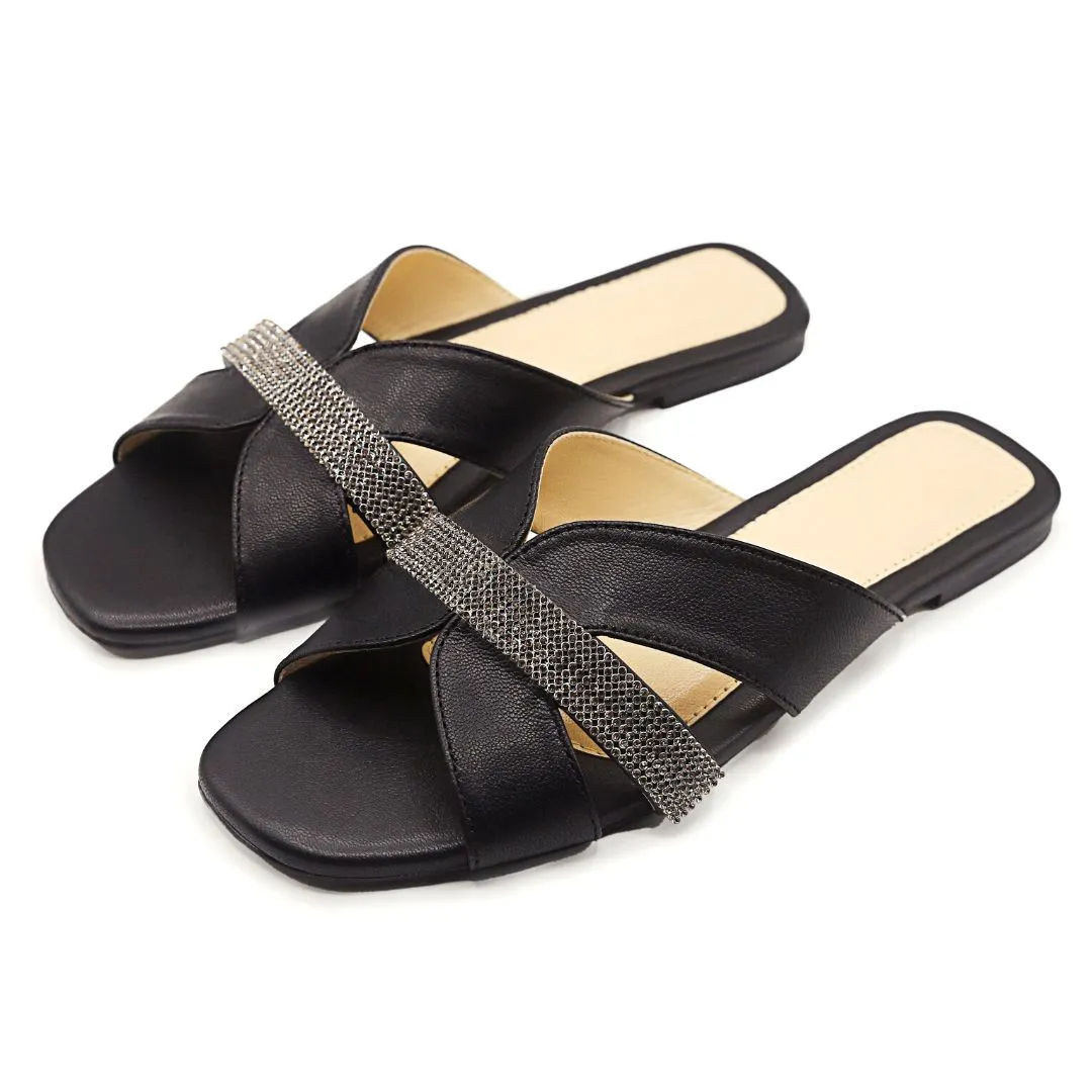 ZAK Cross - Black - Nappa Leather Slides